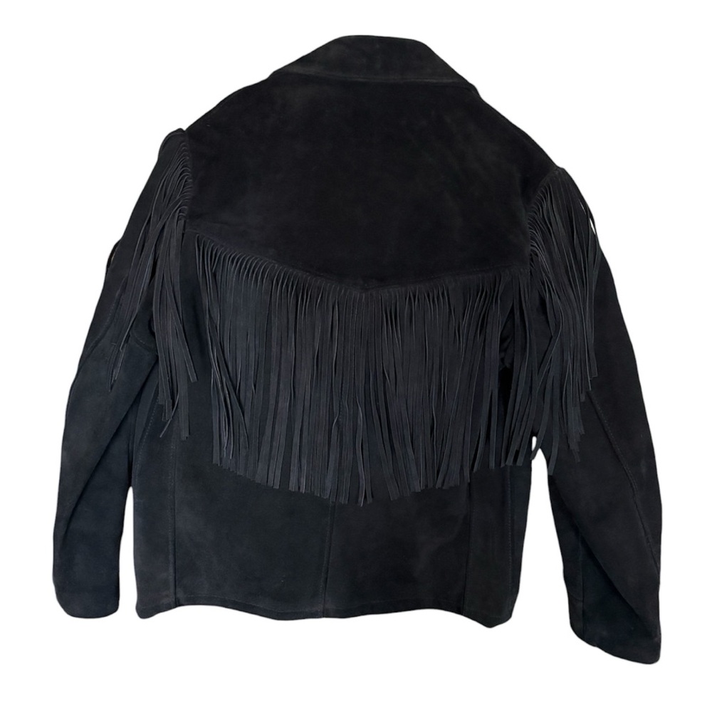 Vintage Schott NYC "Western" Suede Fringe Jacket - Men's 42 - Picture 6 of 15